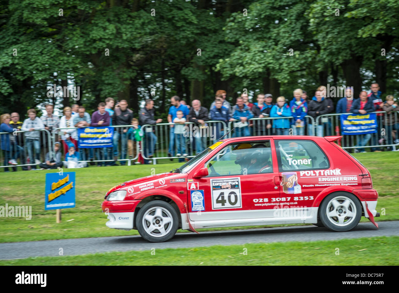 Lurgan, Co Armagh, en Irlande du Nord, Royaume-Uni, 10 août 2013, voitures de rallye qui participent à l'Assemblée Lurgan Park Rally, Roger Bradley/Alamy Live News Banque D'Images