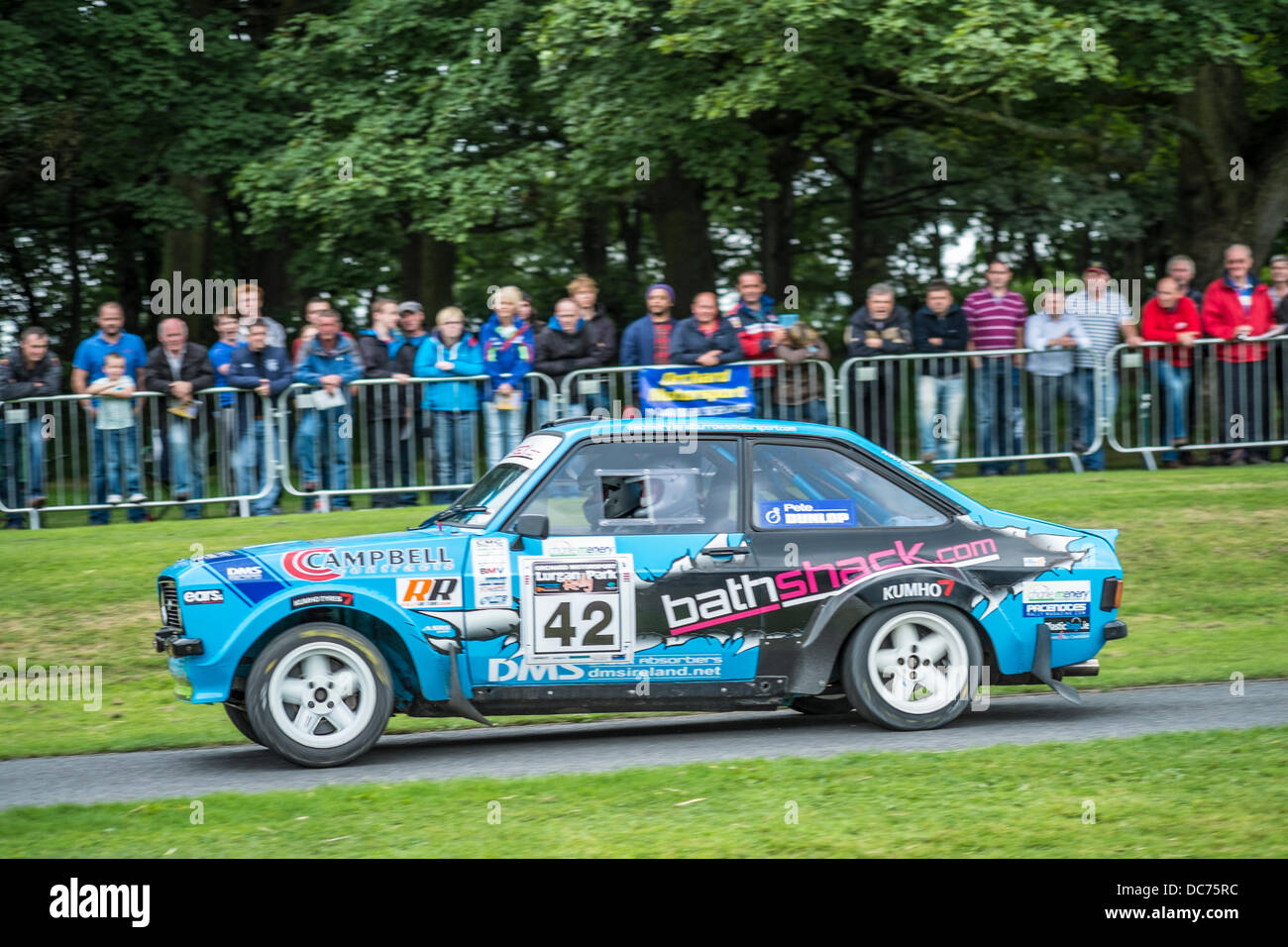 Lurgan, Co Armagh, en Irlande du Nord, Royaume-Uni, 10 août 2013, voitures de rallye qui participent à l'Assemblée Lurgan Park Rally, Roger Bradley/Alamy Live News Banque D'Images