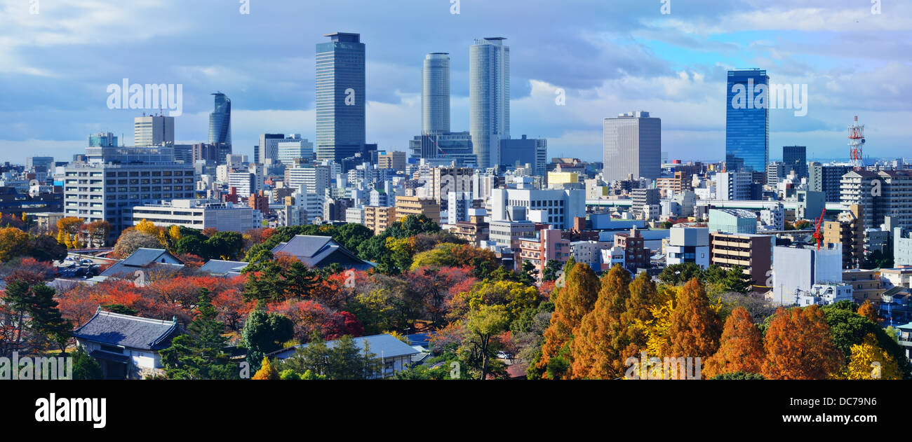 Nagoya, Japon centre-ville panorama. Banque D'Images