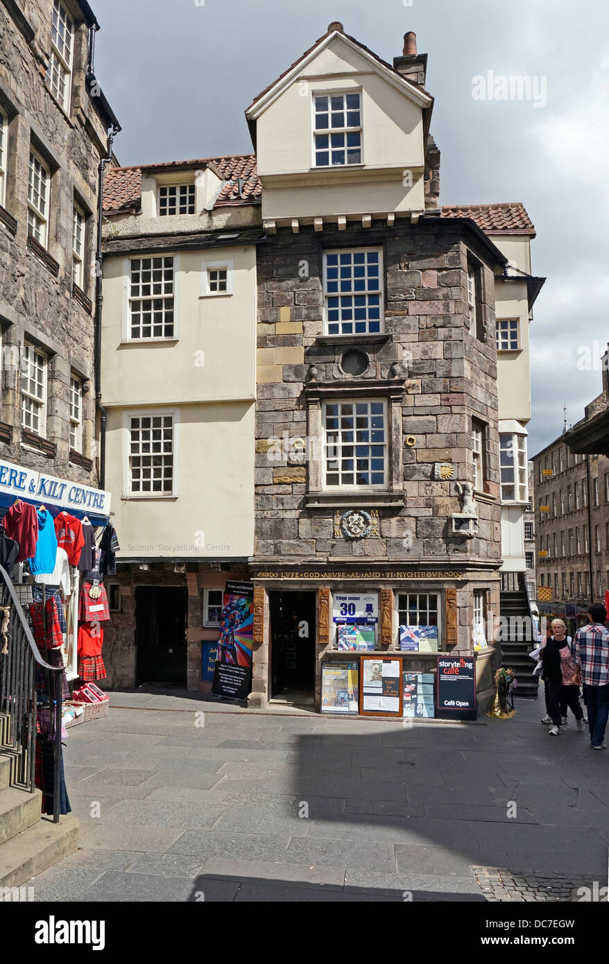 John Knox House & the Scottish Storytelling Centre dans High Street Le Royal Mile Edinburgh Scotland Banque D'Images