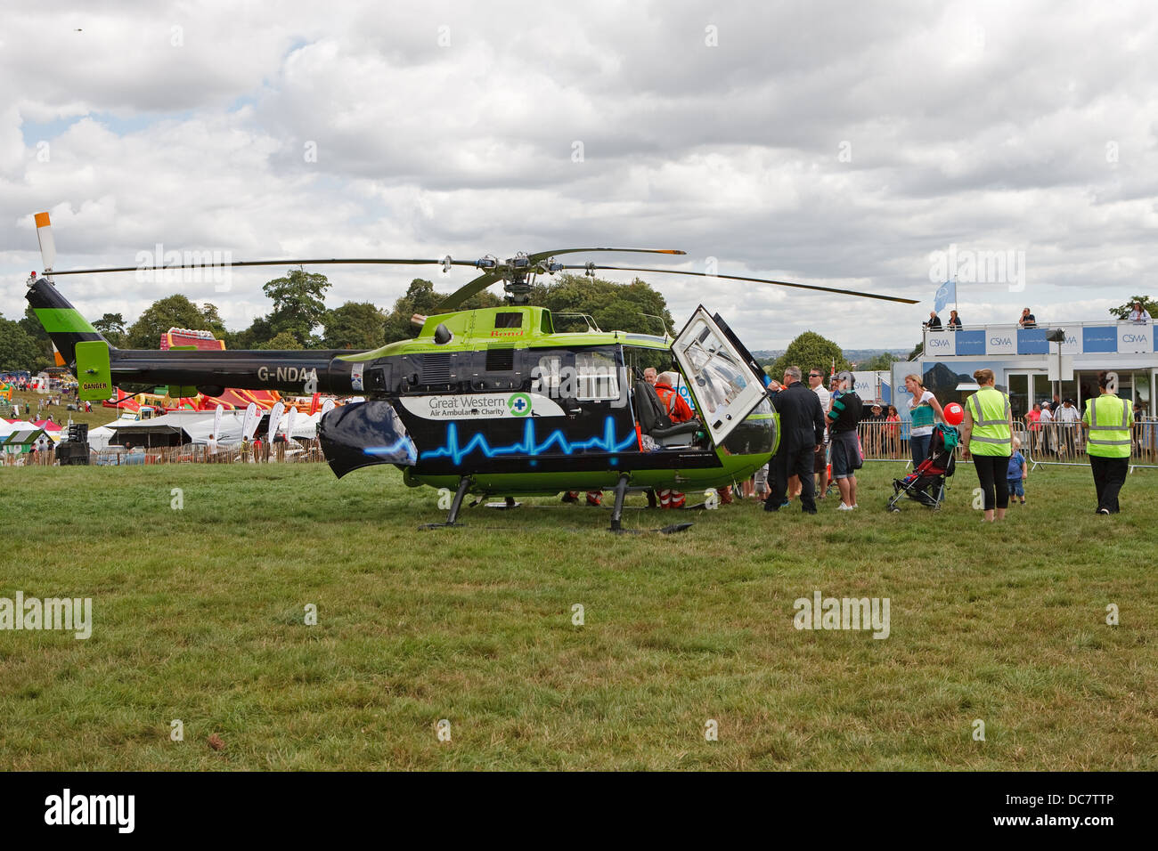 Great Western Air Ambulance statique à la Bristol International Balloon Fiesta Banque D'Images