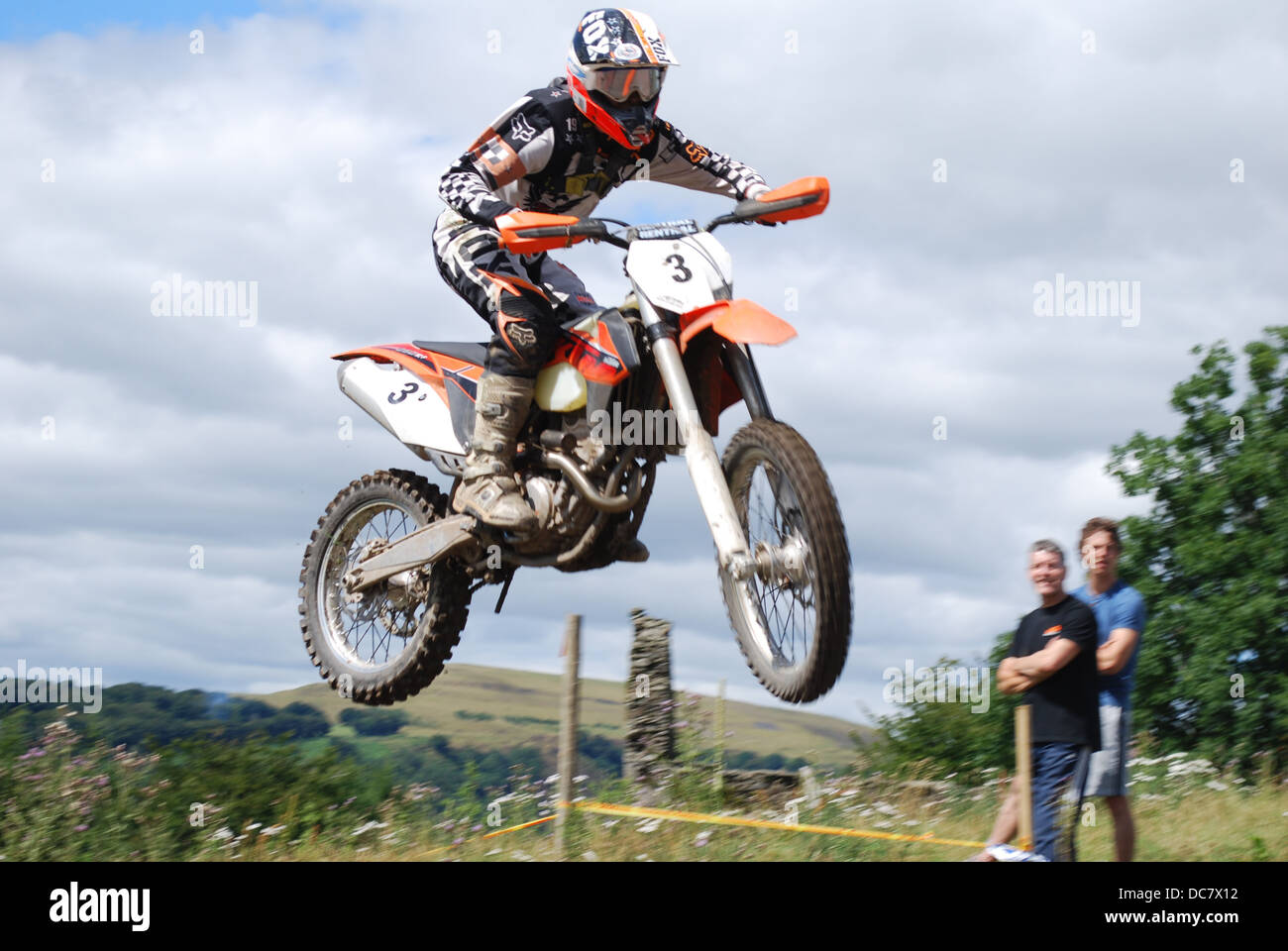 Moto Cross près d'Ebbw Vale, Gwent Banque D'Images