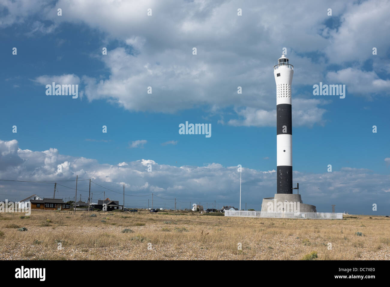 Le phare, Dungeness, Kent, UK. Banque D'Images