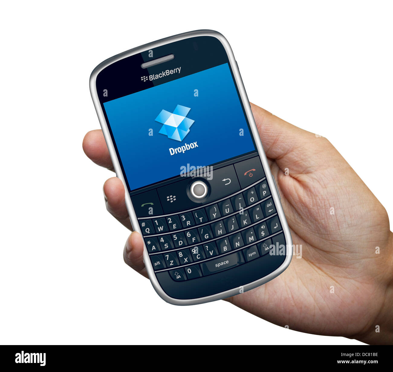 Écran de chargement app Dropbox Banque D'Images