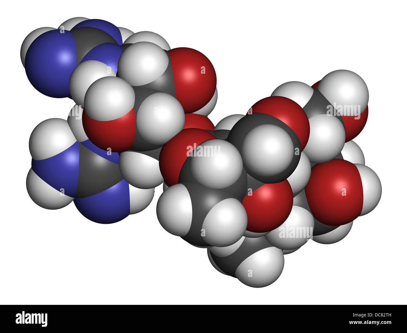 La tuberculose à la streptomycine (antibiotique), de la classe des aminoglycosides structure chimique. Banque D'Images