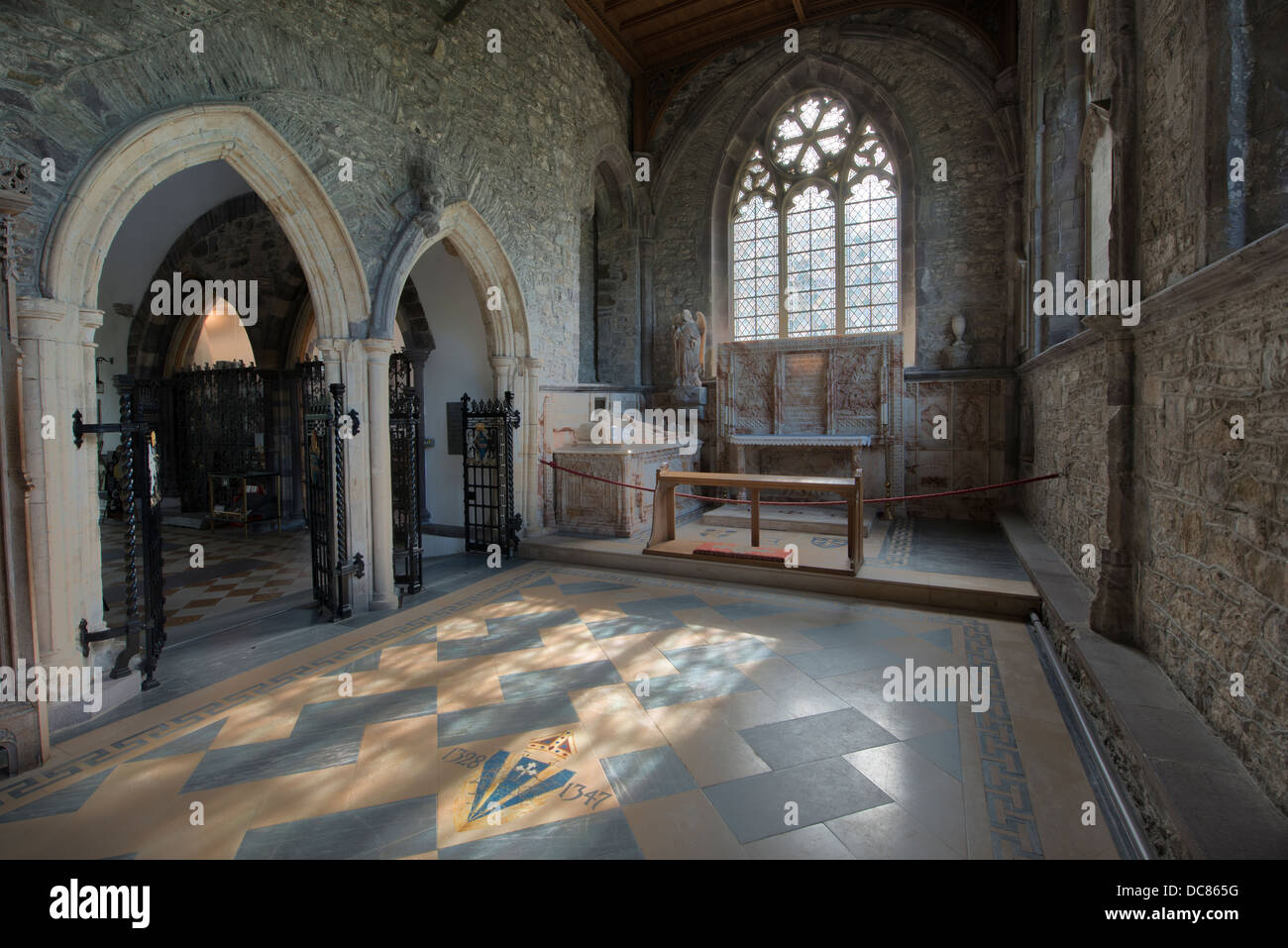 Chapelle de saint Édouard le Confesseur, Cathédrale St Davids restauré par la Comtesse de Maidstone Banque D'Images