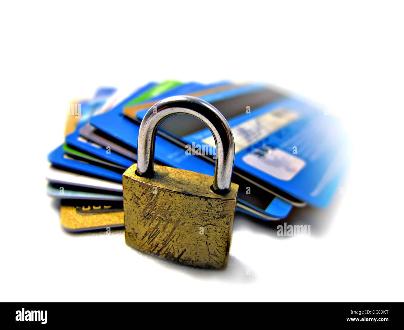 Sécurité La sécurité des cartes de crédit - NIP et mot de passe Banque D'Images