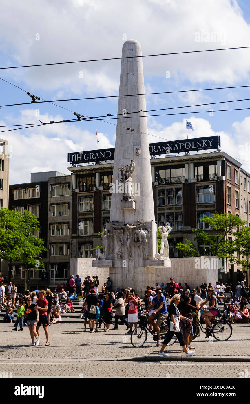 Monument National, Dam Square, Amsterdam Banque D'Images