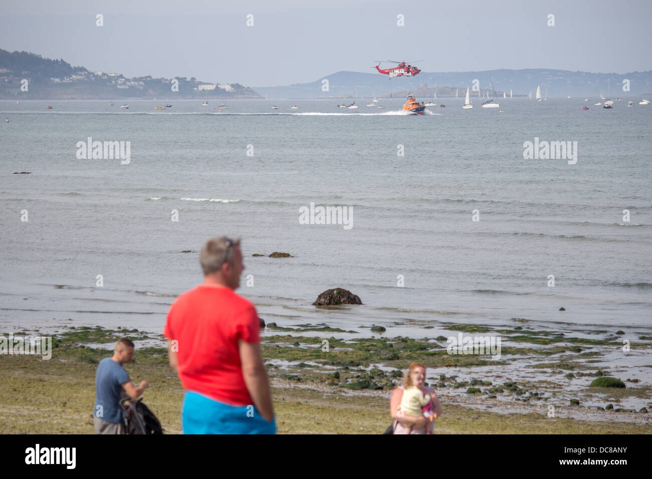 Hélicoptère de la garde côtière à Bray Air Afficher, 2013. Banque D'Images