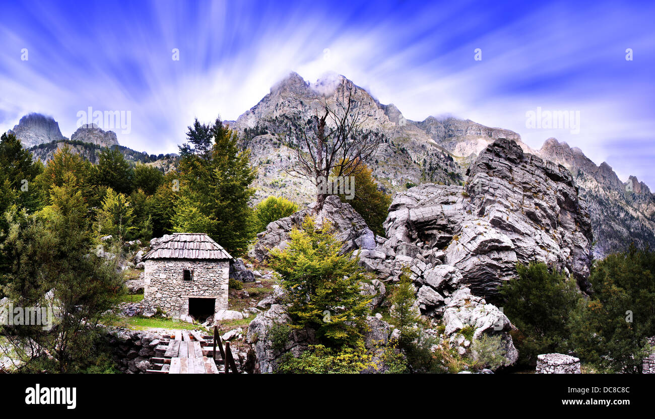 Montagnes albanaises - Bjeshket e Tropojes Banque D'Images