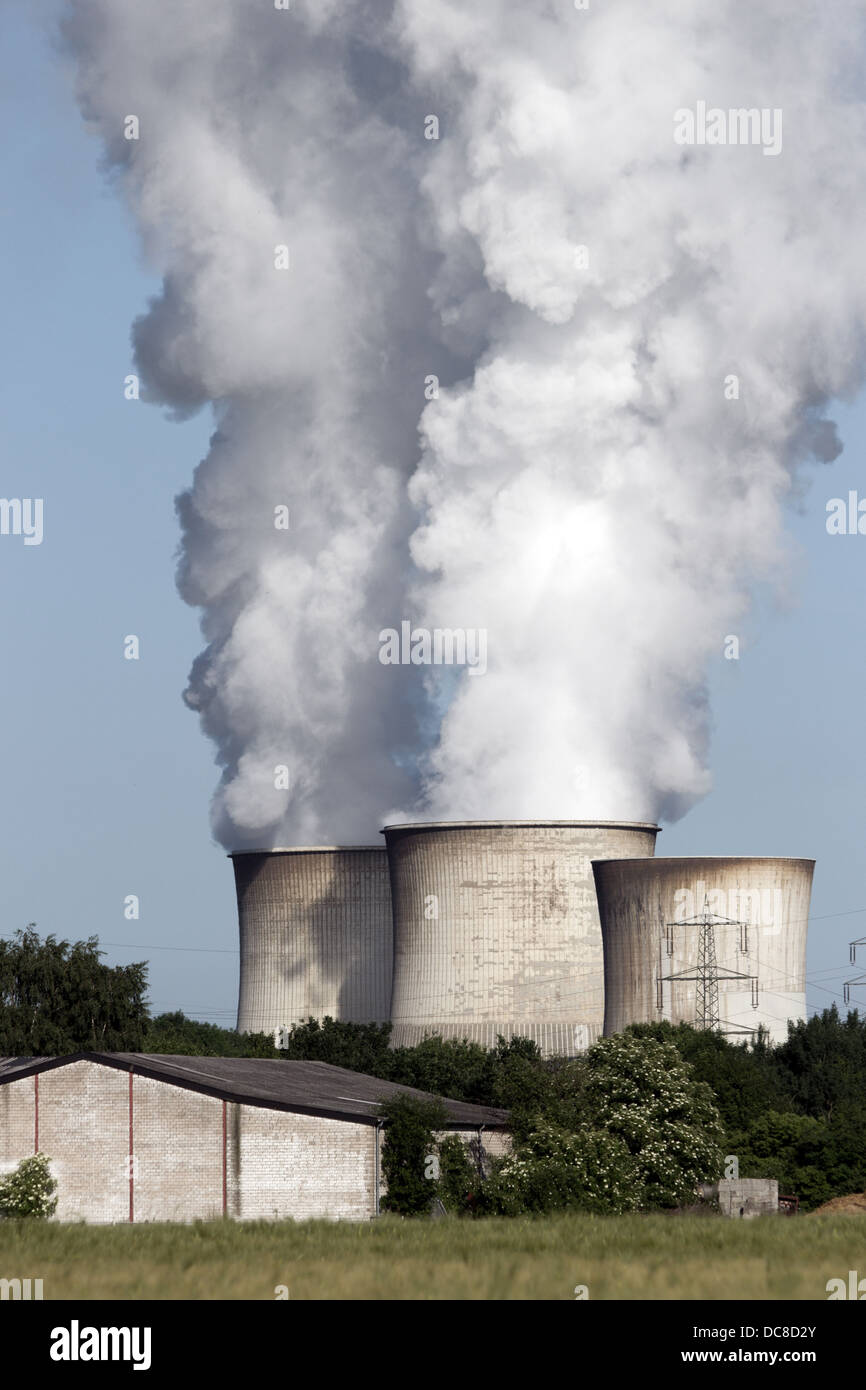 Brown coal power plant Banque D'Images