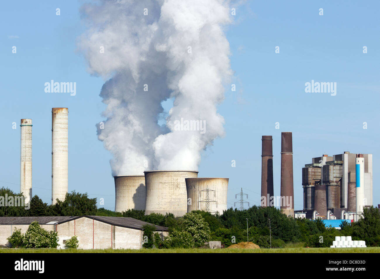 Brown coal power plant Banque D'Images