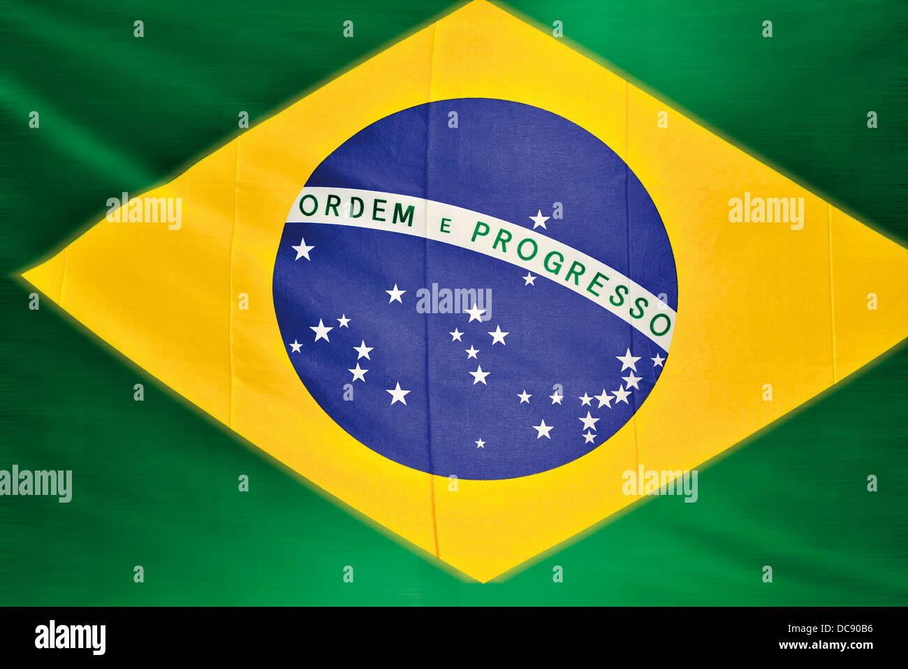 Brésil : drapeau Bandeira do Brasil Banque D'Images