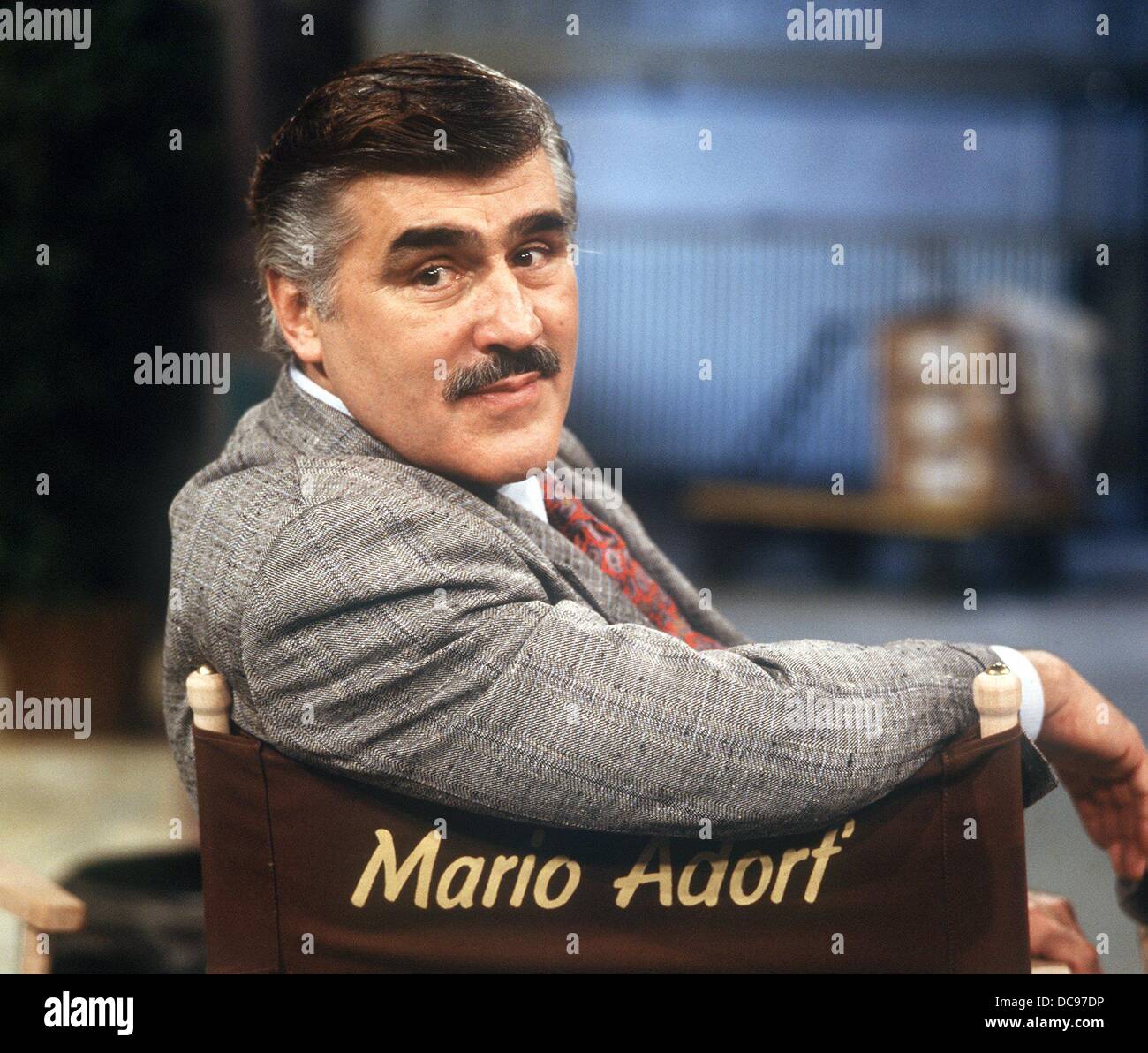 L'acteur Mario Adorf photographié en avril 1986. Banque D'Images