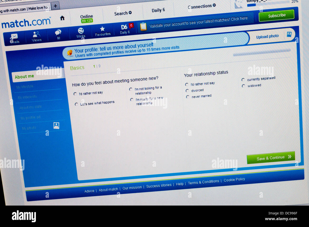 Datant CPA landing page