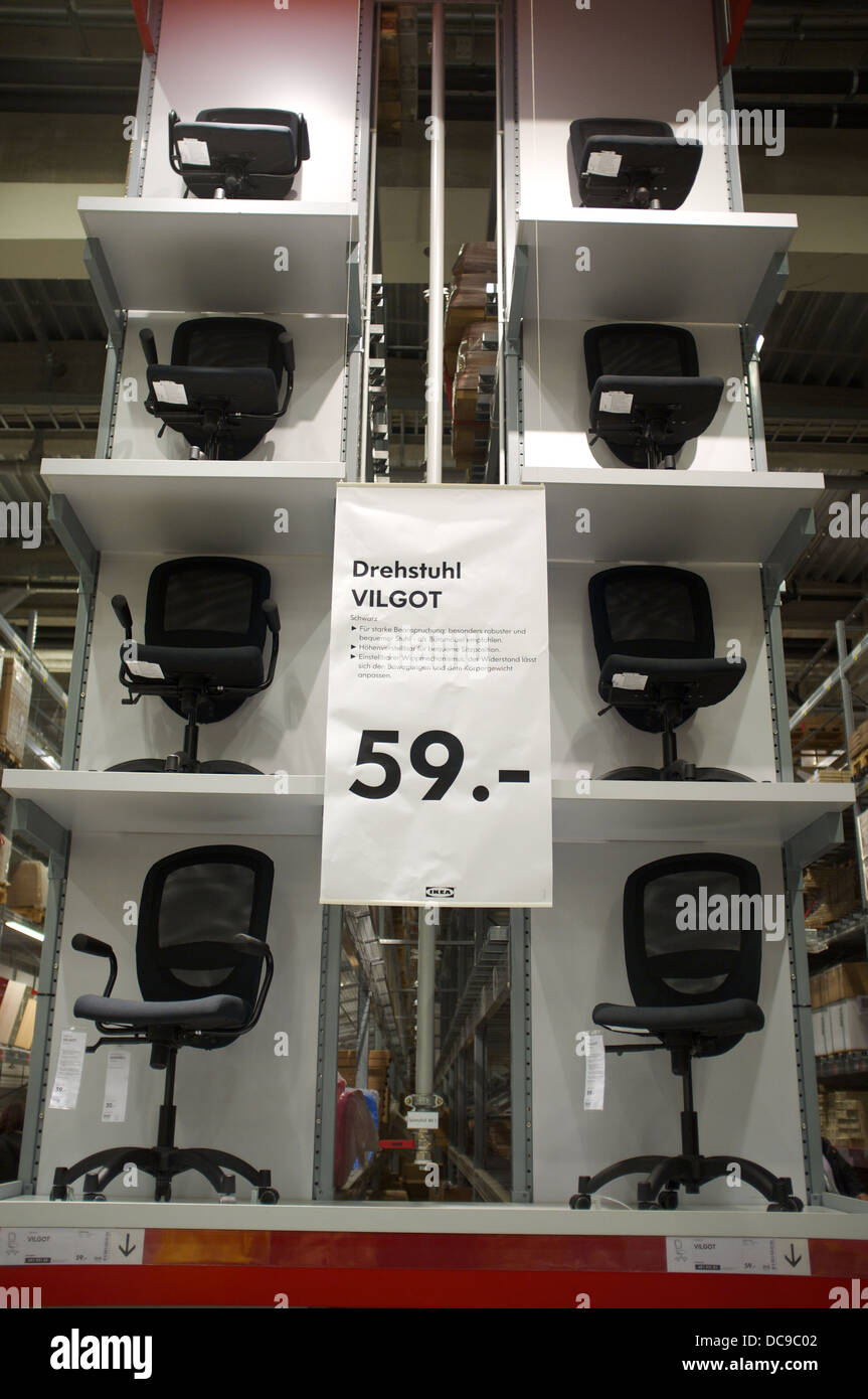 Chaises de bureau Ikea en Euros Banque D'Images