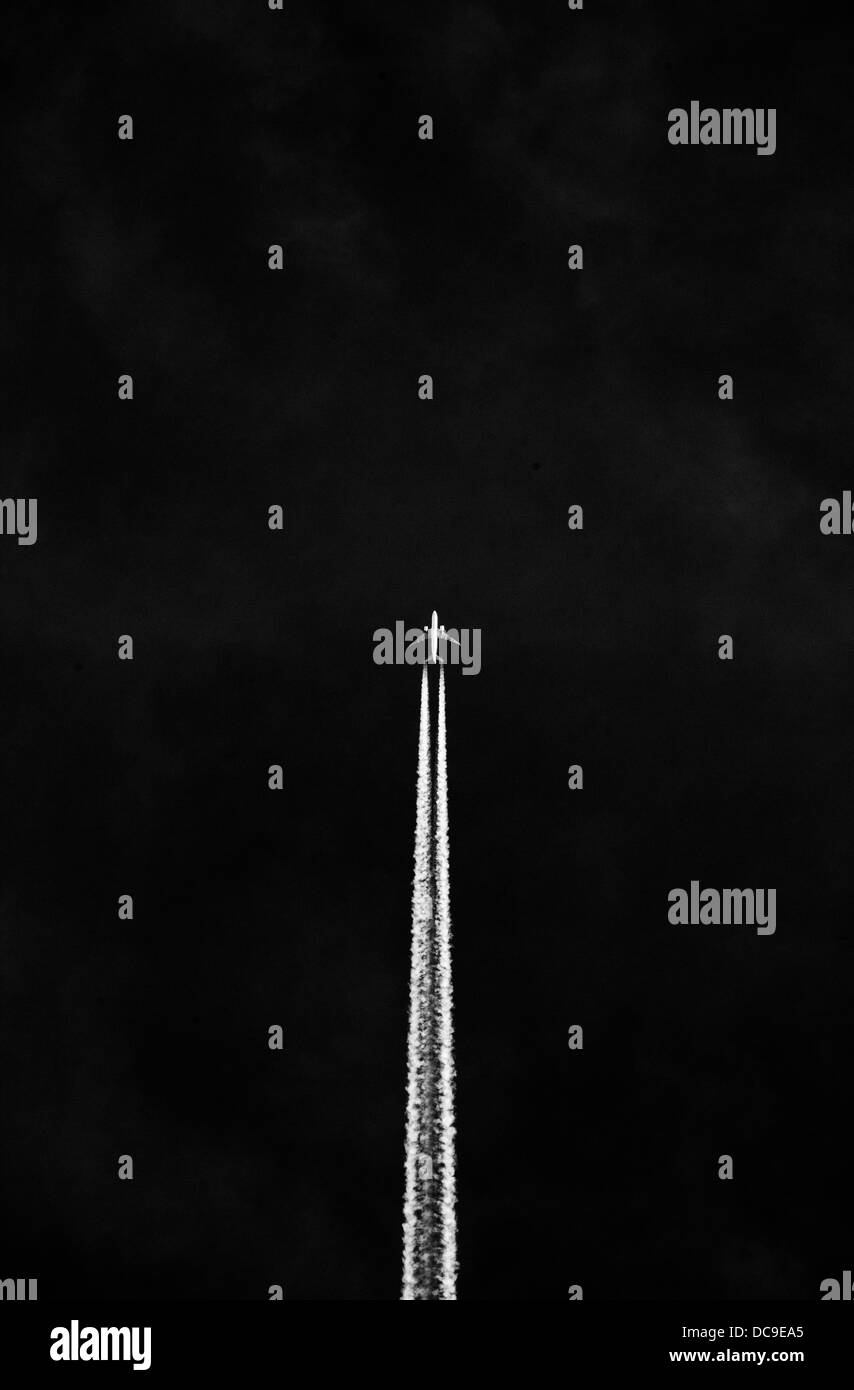Trajectoire de vol avion Banque D'Images