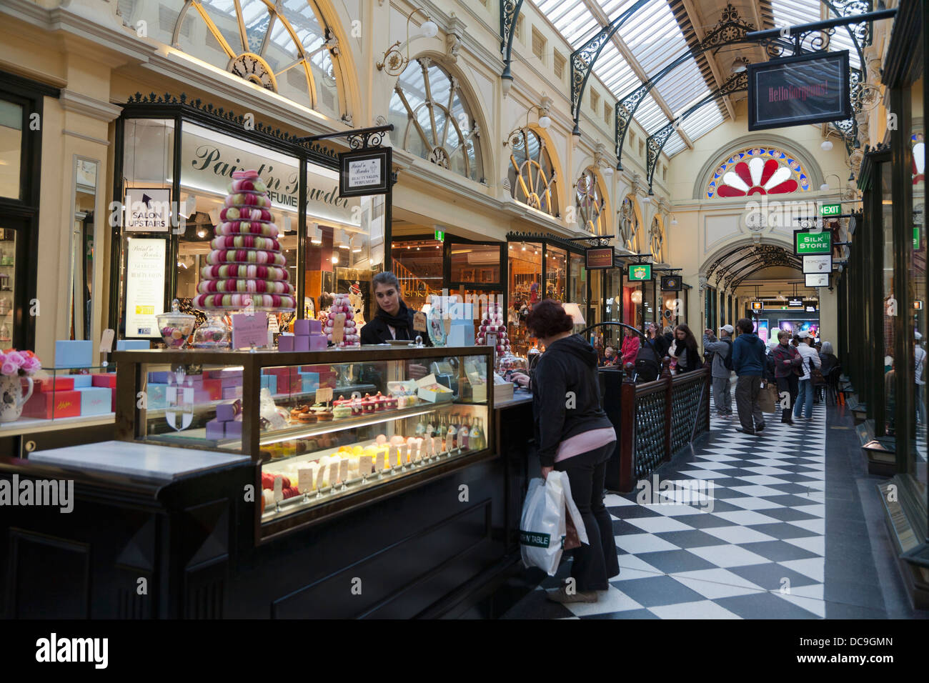 L'intérieurapt Royal Arcade. Melbourne, Victoria, Australie. Banque D'Images