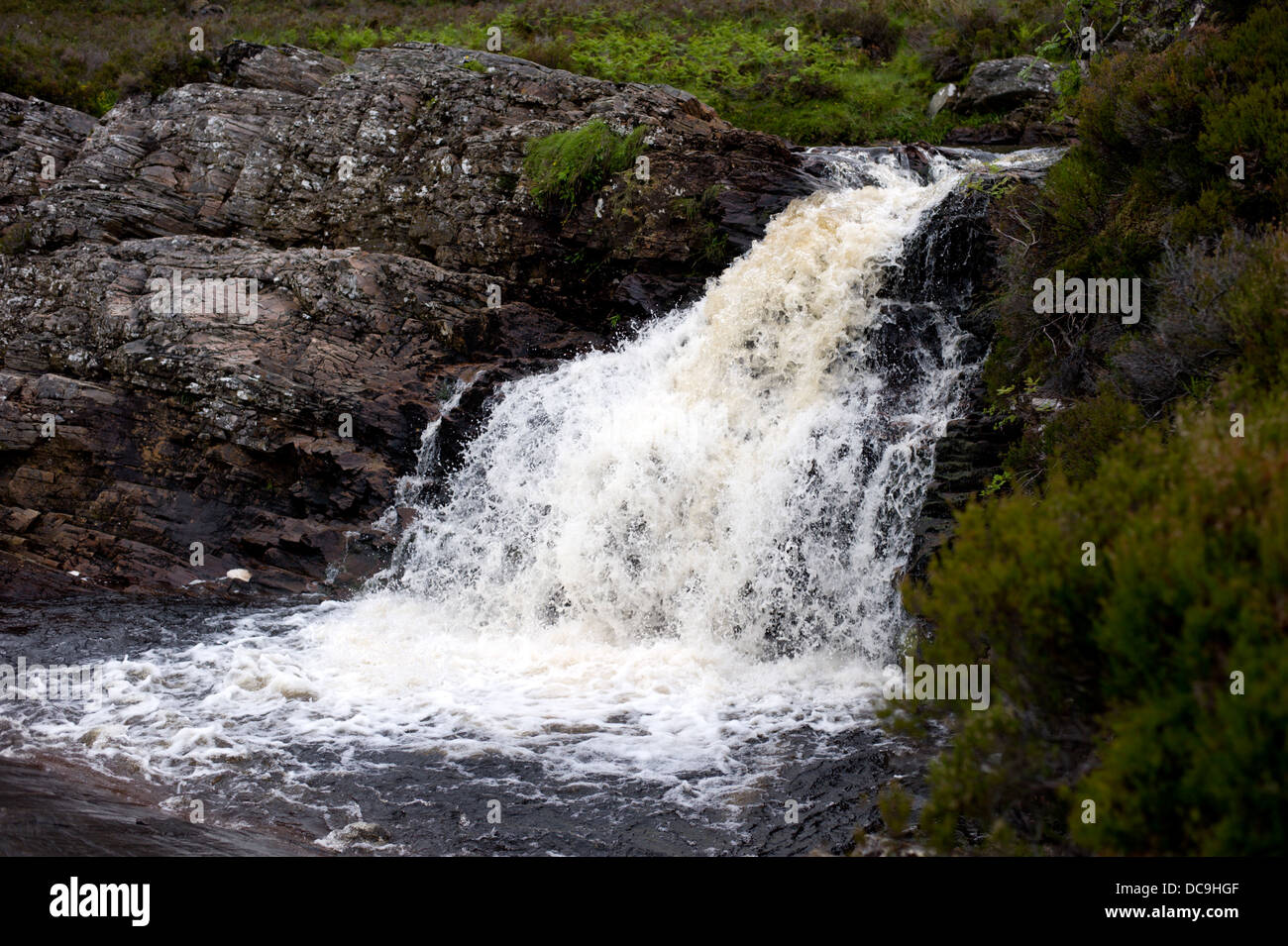 Chutes d'eau près de Fain Bridge Dundonnell Ecosse Banque D'Images