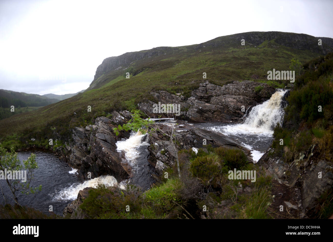 Chutes d'eau près de Fain Bridge Dundonnell Ecosse Banque D'Images