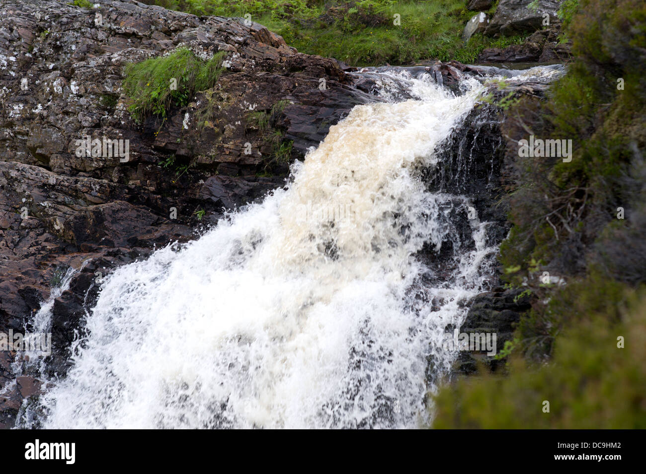 Chutes d'eau près de Fain Bridge Dundonnell Ecosse Banque D'Images