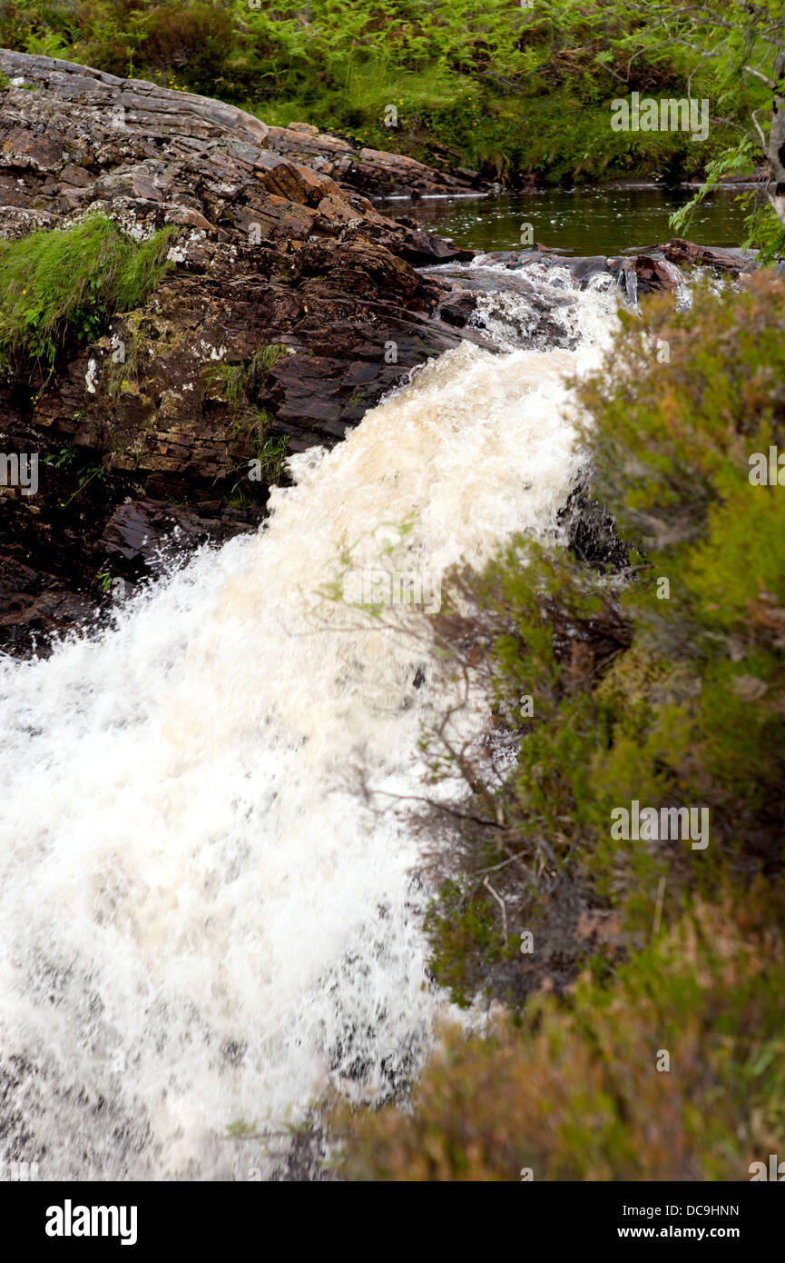 Chutes d'eau près de Fain Bridge Dundonnell Ecosse Banque D'Images