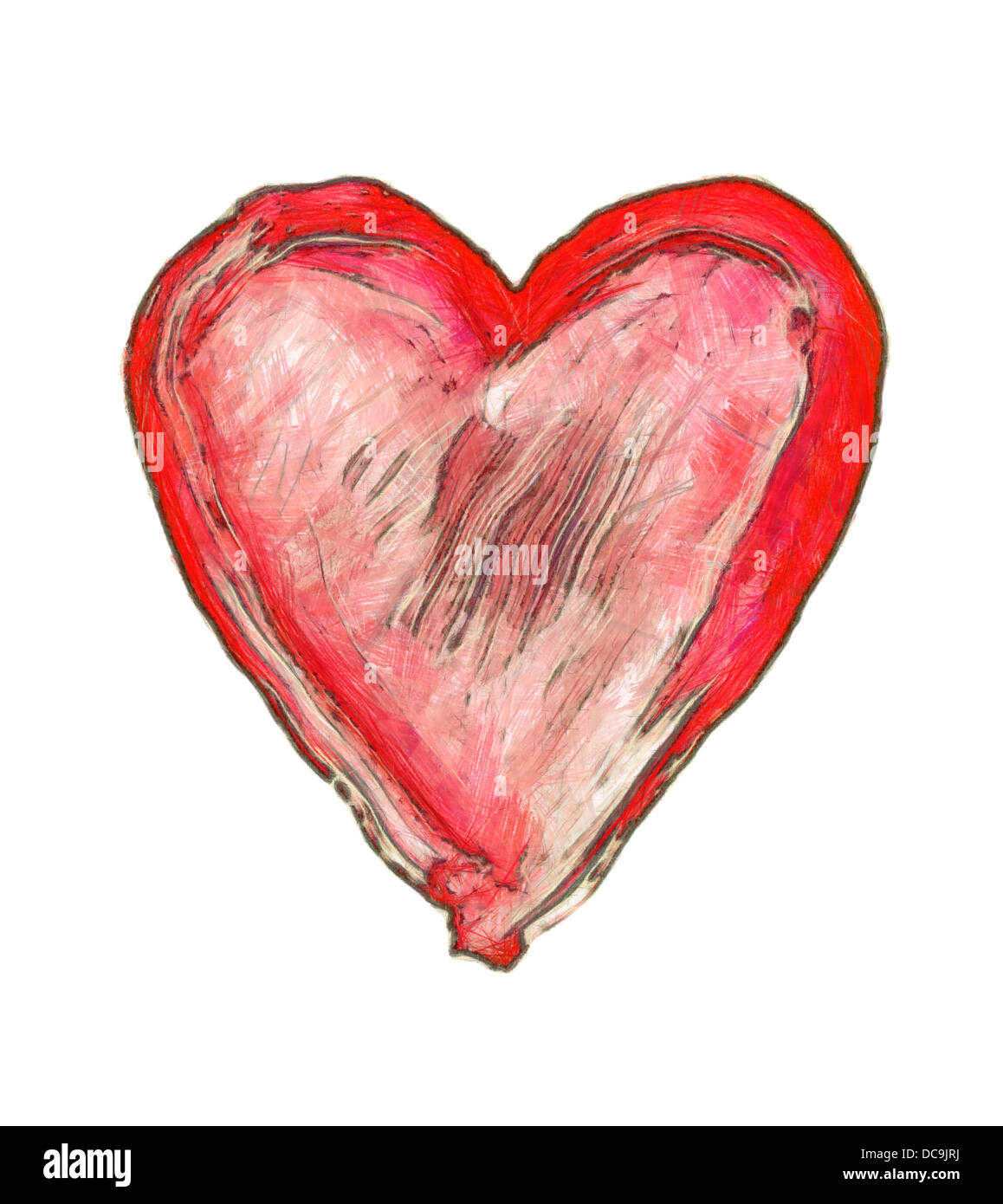 Coeur peint - symbole de l'amour Banque D'Images