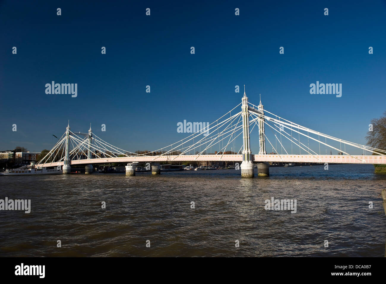 Albert Bridge sur la Tamise, Londres, UK Banque D'Images