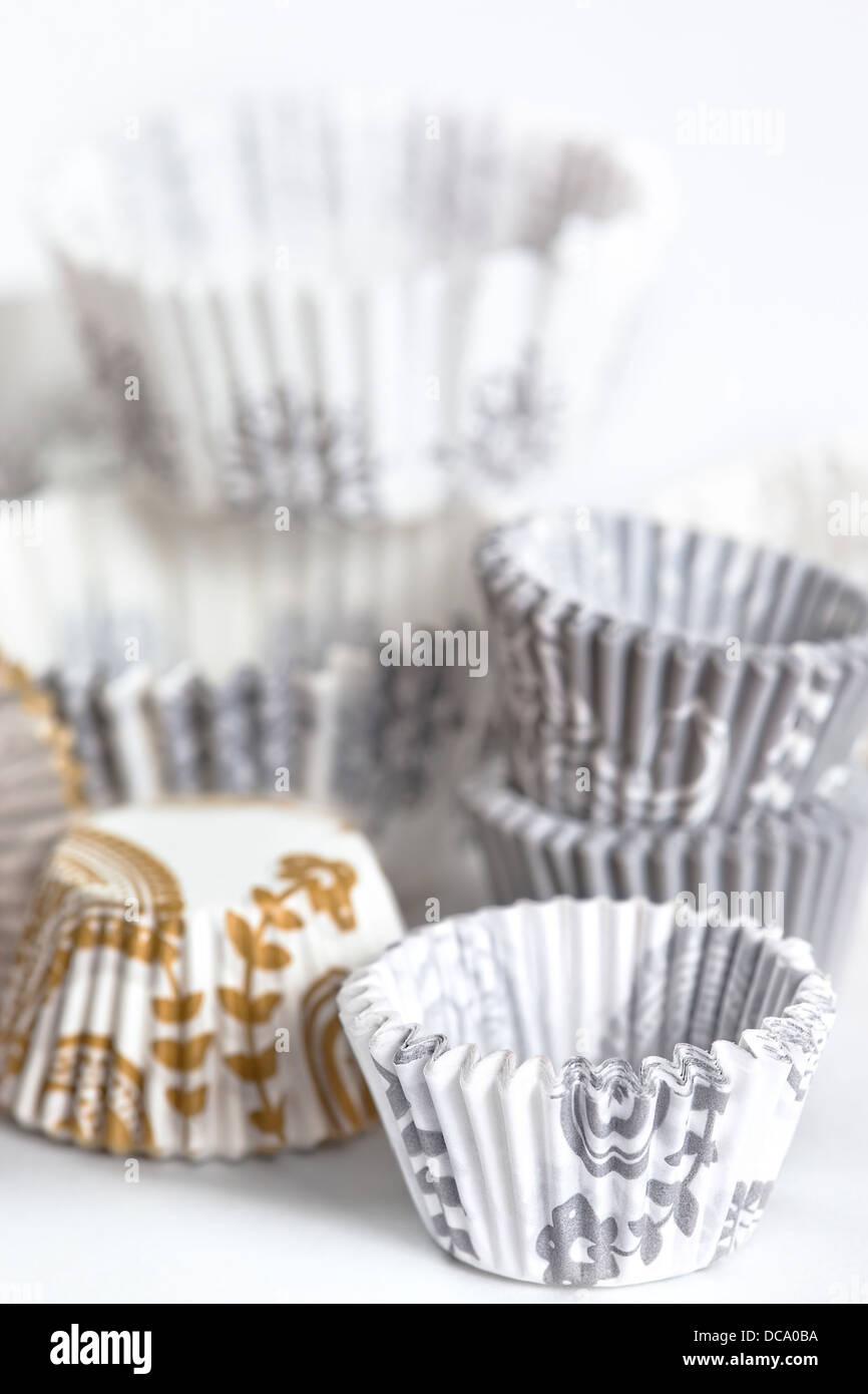 Papier cuisson pour tasses cupcakes ou muffins Banque D'Images
