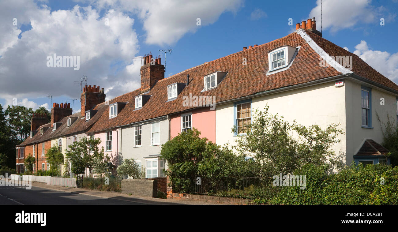 Maisons bâtiments historiques Angleterre Essex Mistley Banque D'Images