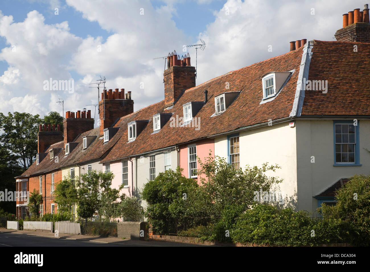 Maisons bâtiments historiques Angleterre Essex Mistley Banque D'Images
