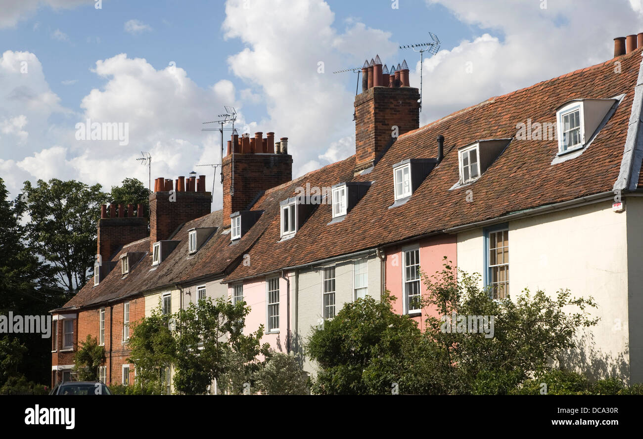 Maisons bâtiments historiques Angleterre Essex Mistley Banque D'Images