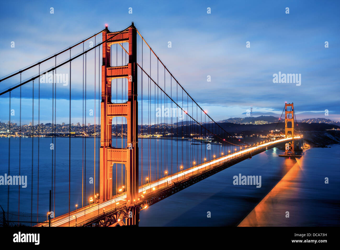 Célèbre Golden Gate Bridge à San Francisco, Californie, USA Banque D'Images