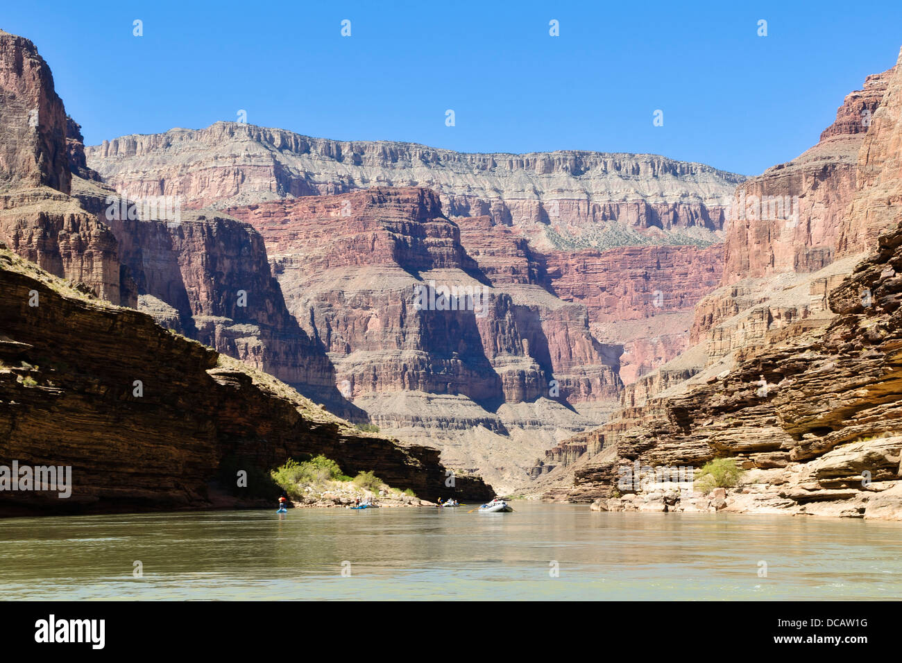 Le Parc National du Grand Canyon, Arizona. Les chevrons sur la rivière Colorado. Banque D'Images