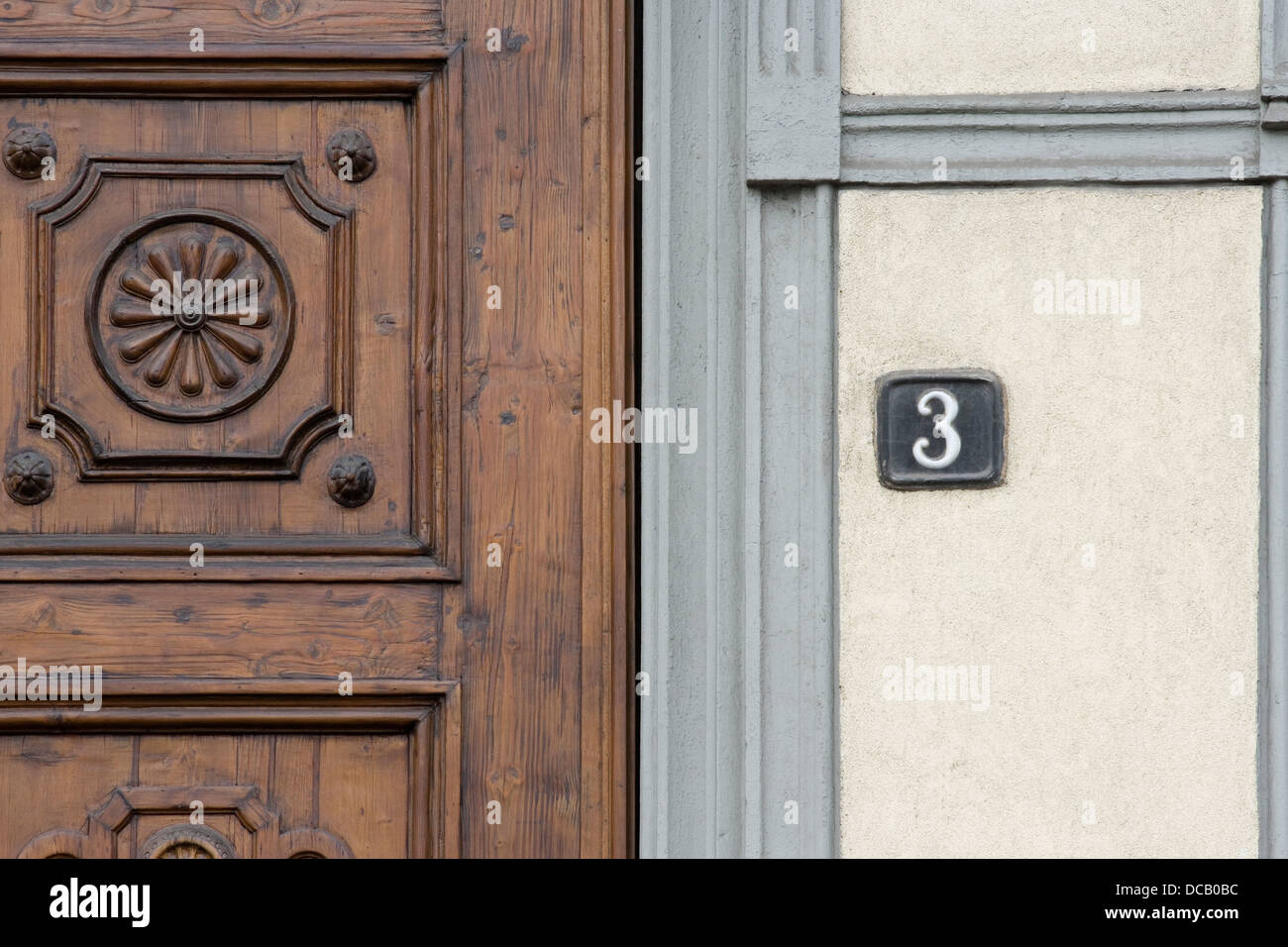 Numéro de maison, Milan. Banque D'Images