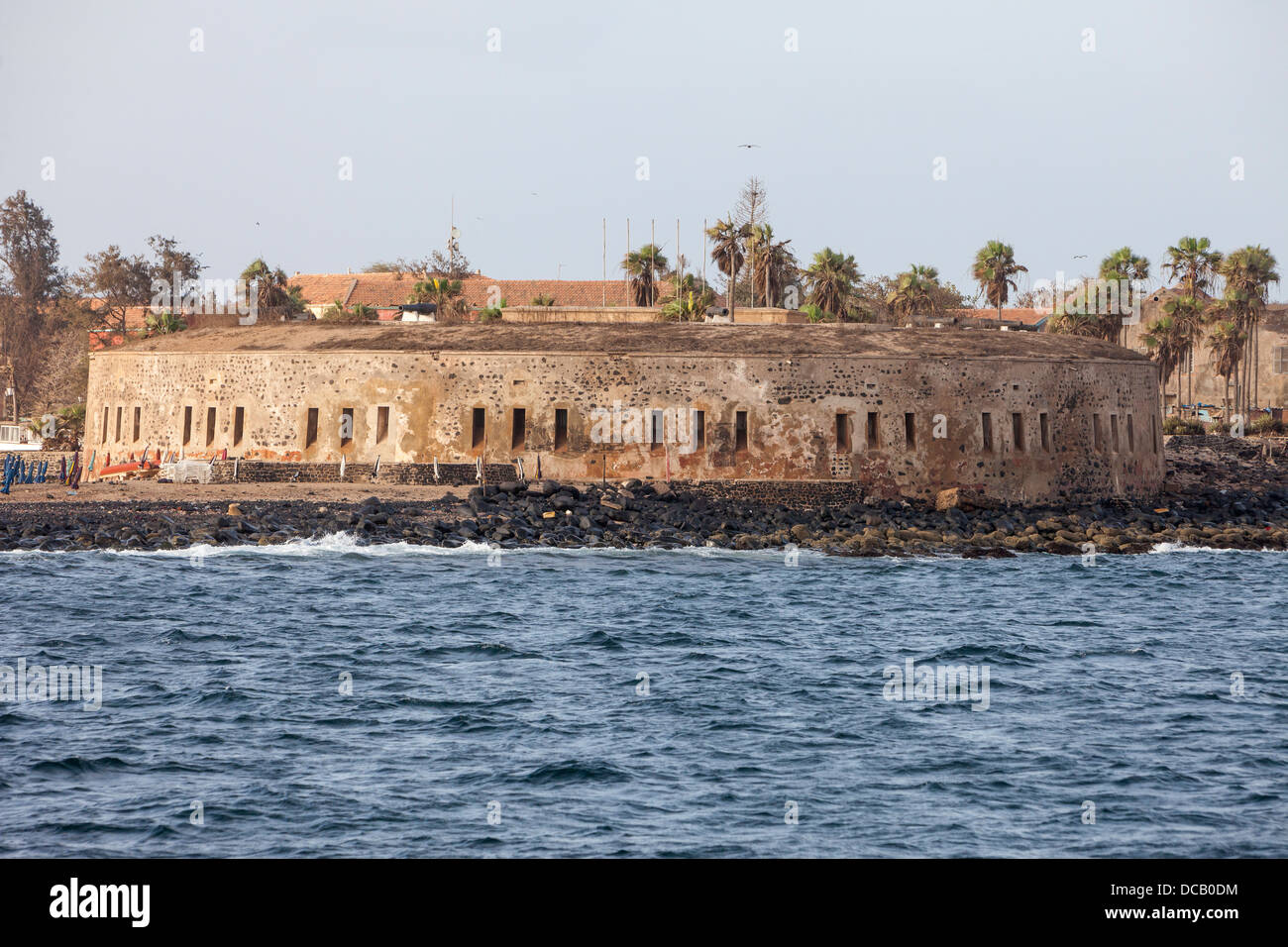 Construit en français (1850) Fort d'Estrées, maintenant le Musée Historique de l'IFAN, l'île de Gorée, au Sénégal. Banque D'Images