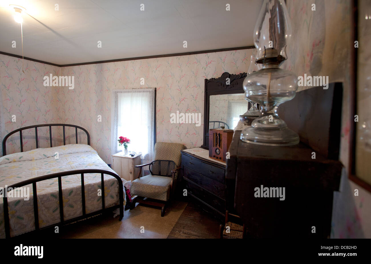 Les deux pièces shack où Elvis Presley est né et où il a vécu jusqu'à l'âge de 13 ans à Tupelo Mississippi USA Banque D'Images