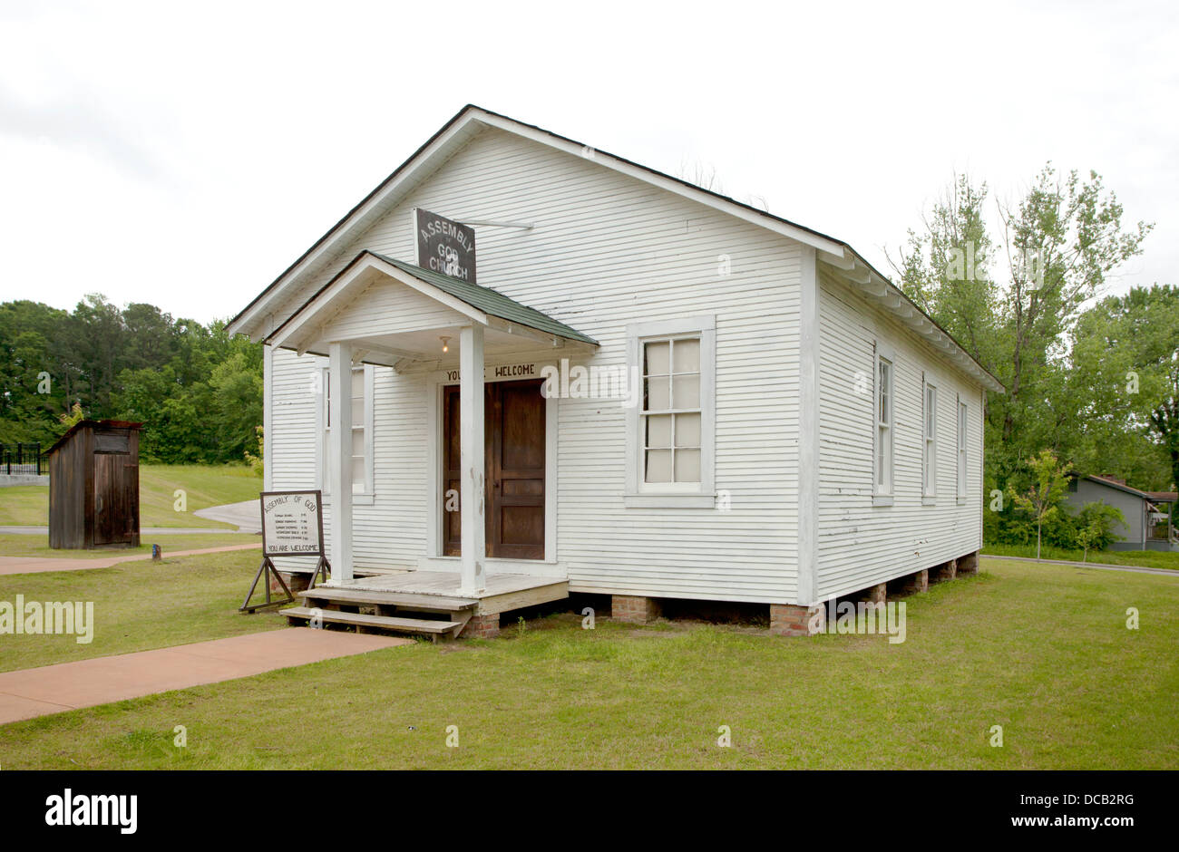 L'église où Elvis Presley a chanté d'abord à côté de sa maison natale à Tupelo Mississippi USA Banque D'Images