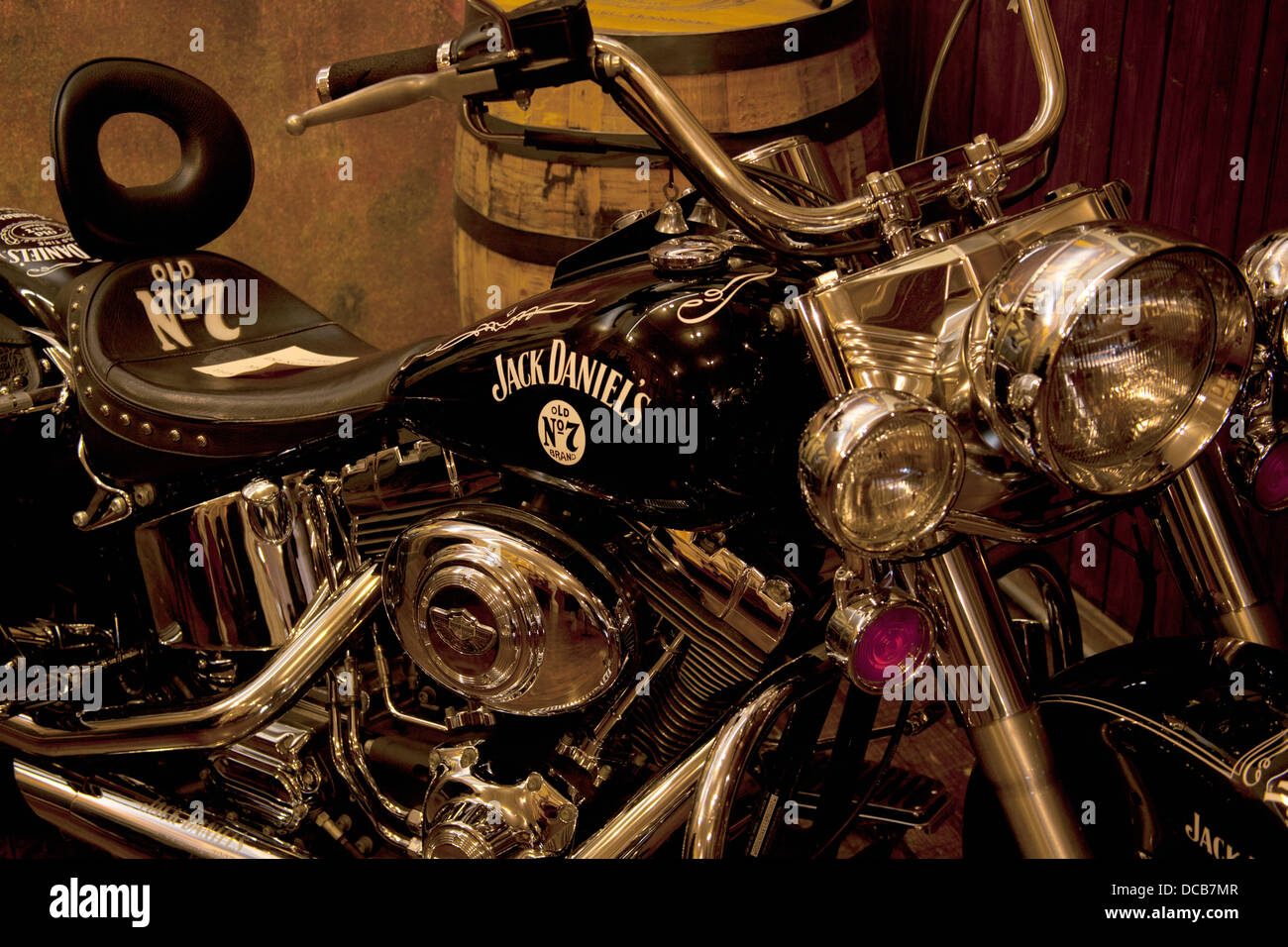 Jack Daniel's Harley-Davidson et autres produits de marque en vente à distillerie Jack Daniel's dans la région de Lynchburg Tennessee USA Banque D'Images
