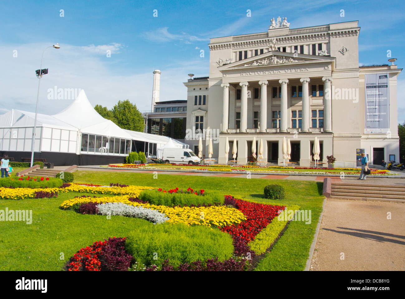 Bâtiment de l'Opéra National de Lettonie Riga central des Etats baltes Europe du nord Banque D'Images
