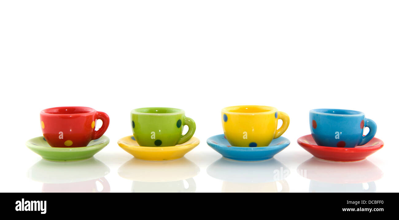 Vaisselle multicolore Banque D'Images