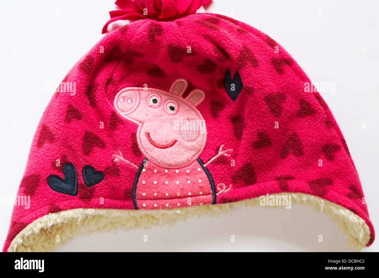 Peppa Pig filles chapeau sur fond blanc Photo Stock - Alamy