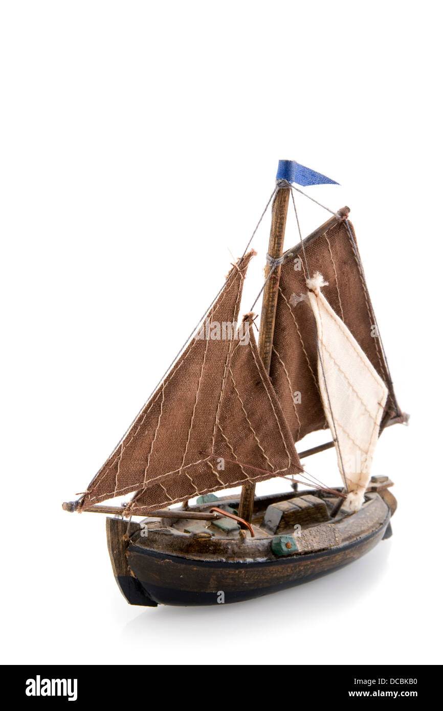 Voilier en bois Old Dutch Banque D'Images
