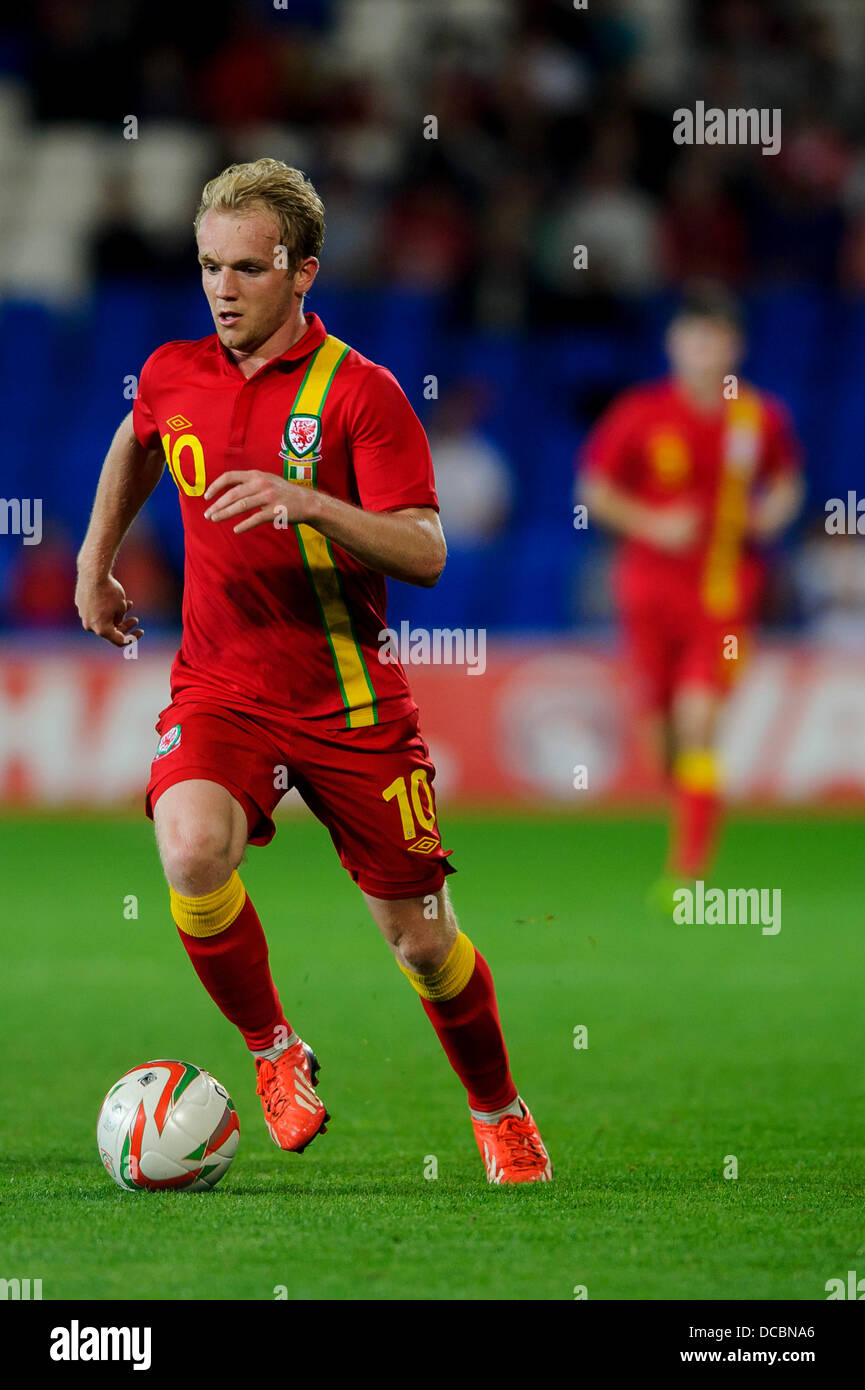 Cardiff, Pays de Galles. 14Th Aug 2013. Au cours de la seconde moitié du match amical international entre le Pays de Galle et la République d'Irlande à Cardiff City Stadium. Credit : Action Plus Sport/Alamy Live News Banque D'Images