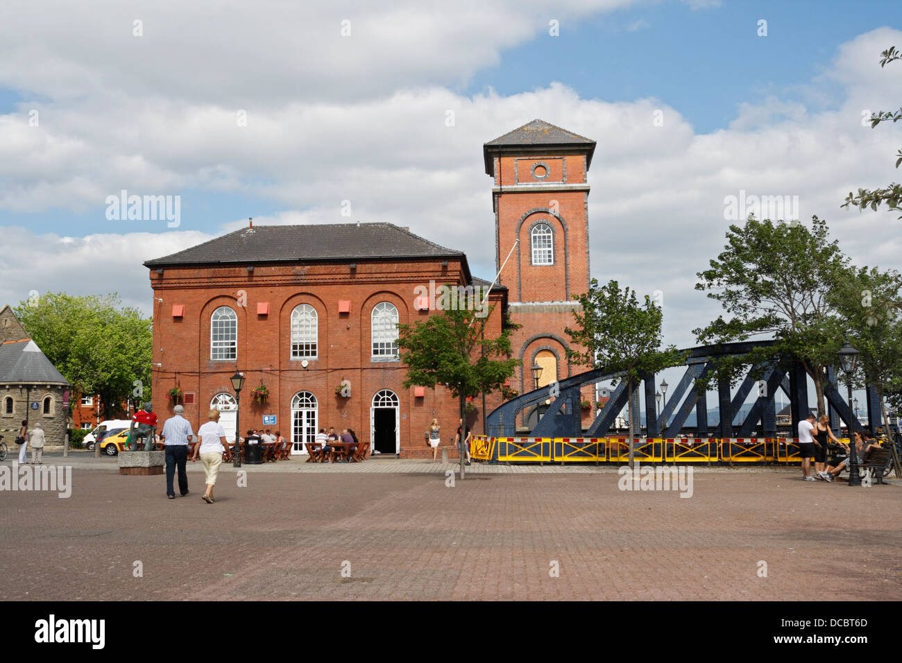 L'ancienne Pump House à Swansea marina, pays de Galles Royaume-Uni, architecture industrielle Banque D'Images