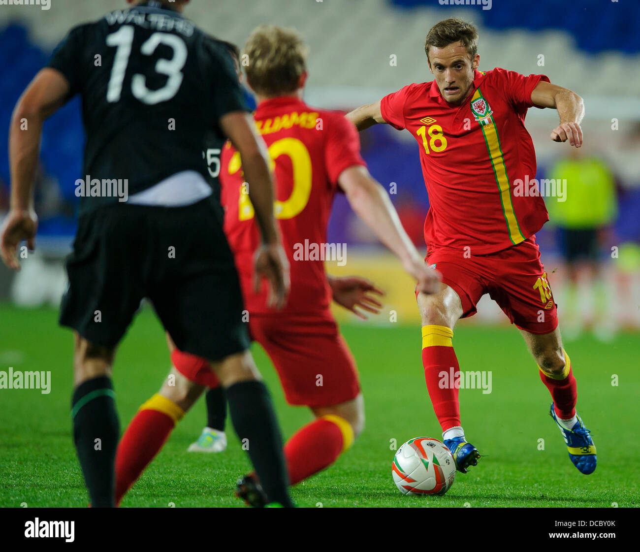 Cardiff, Pays de Galles. 14Th Aug 2013. Au cours de la seconde moitié du match amical international entre le Pays de Galle et la République d'Irlande à Cardiff City Stadium. © Plus Sport Action/Alamy Live News Banque D'Images