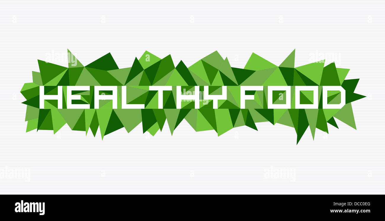 Aliments sains inhabituelle sur texte à plat triangle vintage background composition. Couches de fichier vectoriel pour une manipulation facile et coloris. Banque D'Images