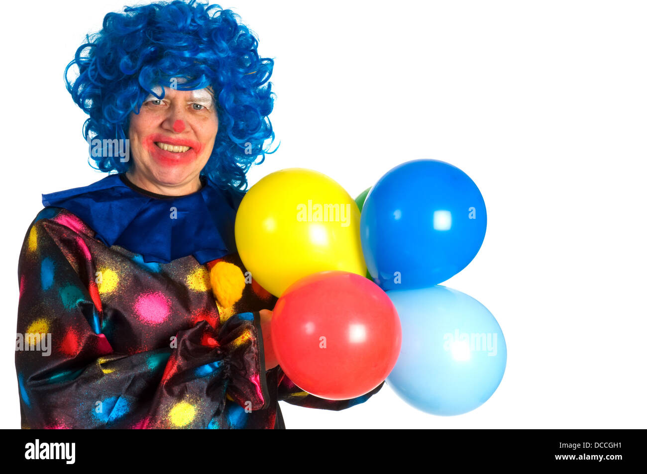 Avec des ballons Clown Banque D'Images