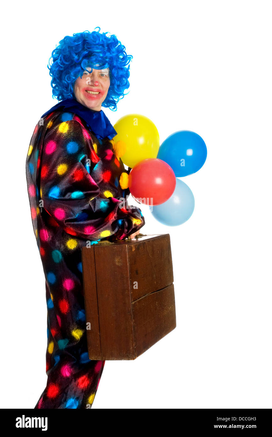 Clown ambulant Banque D'Images