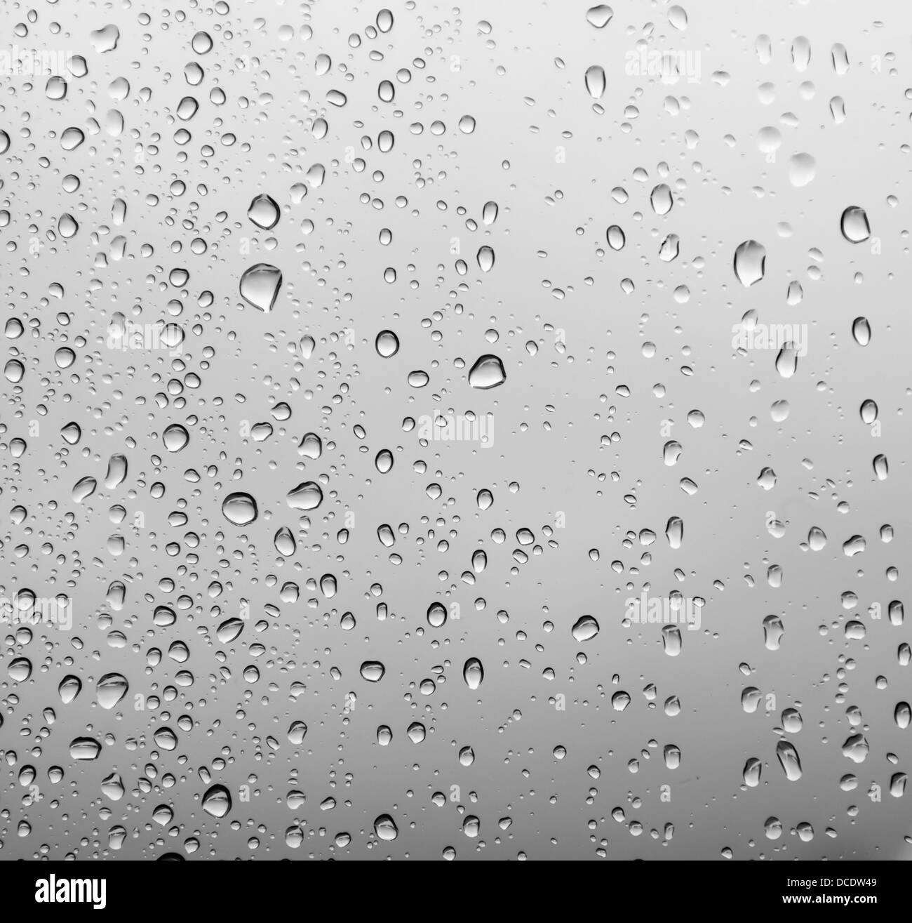 Sur un verre Waterdrops Banque D'Images